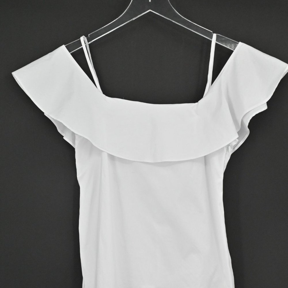 Theory White Ruffle Cami Top - Picture 3 of 9